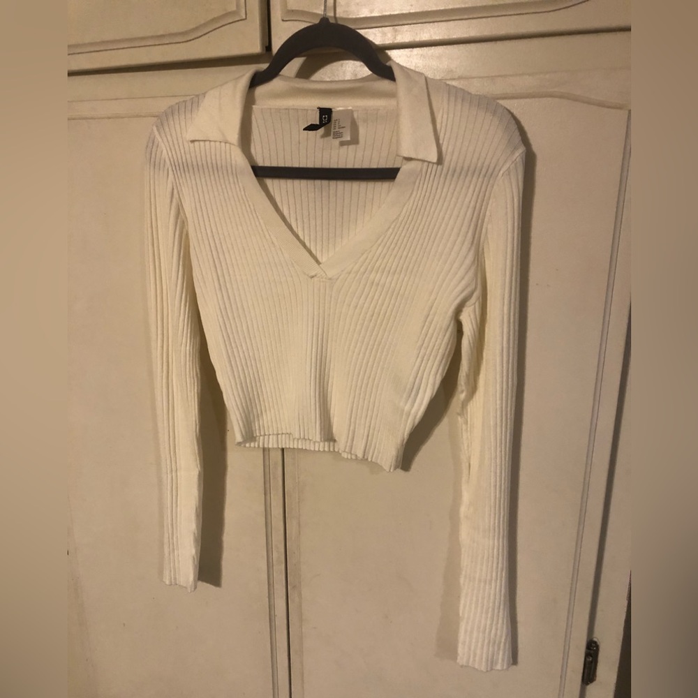 H&M Collared Rib-knit Top - Picture 6 of 11